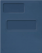 Blue Linen Tax Folder with Pocket and Offset Windows for CCH ProSystem fx (8 3/4 in x 11 1/4 in) (100 Folders)