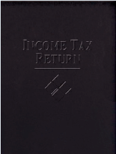Black Embossed Income Tax Return Folder with Two Pockets (9 in x 12 in) (100 Folders)