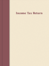 Burgundy/Cream Tax Return Folder with Two Pockets (9 in x 12 in) (100 Folders)