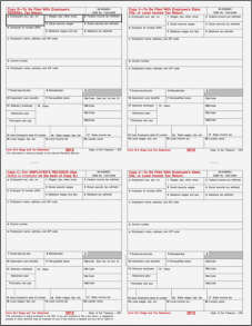 W-2 4-Up Preprinted Employee's Copy (B-C-2-2) (50 Laser Cut Sheets)