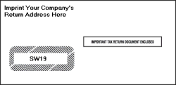 Single Window Envelope for 3-Up CONTINUOUS and PREPRINTED 1099, 1098-E, 1098-F, 1098-T, 3921, 3922, 5498-ESA, 5498-SA Forms (3 7/8 in x 8 1/4 in) (100 Envelopes)