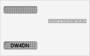 Double Window Envelope for 4-Up W-2 Horizontal ALT N Style (5 5/8 in x 9 in) (100 Envelopes)