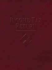 Burgundy Embossed Income Tax Return Folder with Two Pockets (9 in x 12 in) (100 Folders)