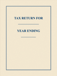 Basic Smooth Cream/Blue Print Tax Return Folder with Pockets (9 in x 12 in) (100 Folders)