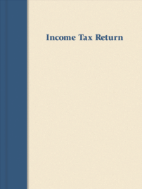 Blue/Cream Tax Return Folder with Two Pockets (9 in x 12 in) (100 Folders)