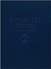 Midnight Blue Embossed Income Tax Return Folder with Two Pockets (9 in x 12 in) (100 Folders)