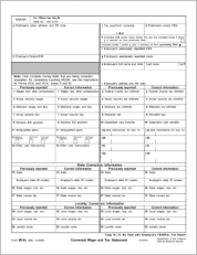 W-2C Correction Copy D/1 for Employer State/Local (50 Laser Cut Sheets)