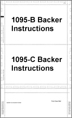 ACA Blank Pressure Seal Form with 1095-B / 1095-C Backer Instructions, Legal Size Z-Fold Simplex (500 Forms/Pack)